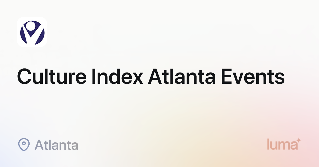 Culture Index Atlanta Events · Events Calendar